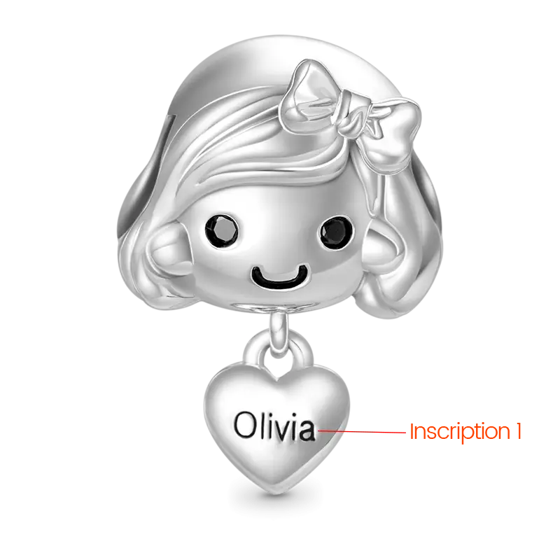 Gnoce Love Little Girl Engravable Charm