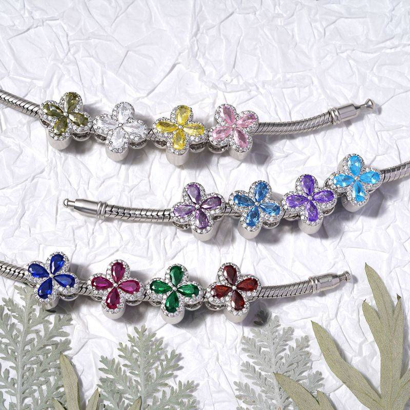 Gnoce Lucky Clover Birthstone Basic Charm