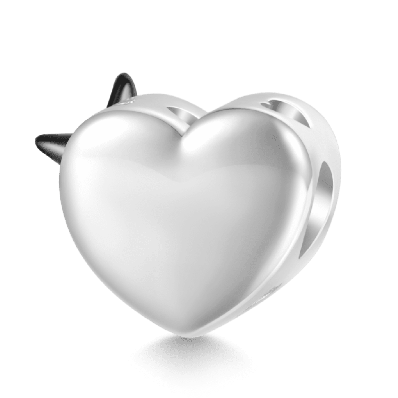 Gnoce Glow-in-the-dark Heart Butterfly Charm