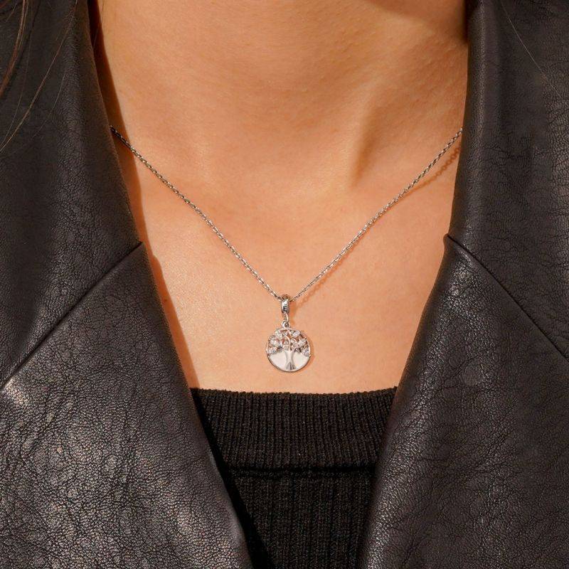 Gnoce Engravable Tree of Life Infinity Symbol Pendant Dangle Charm