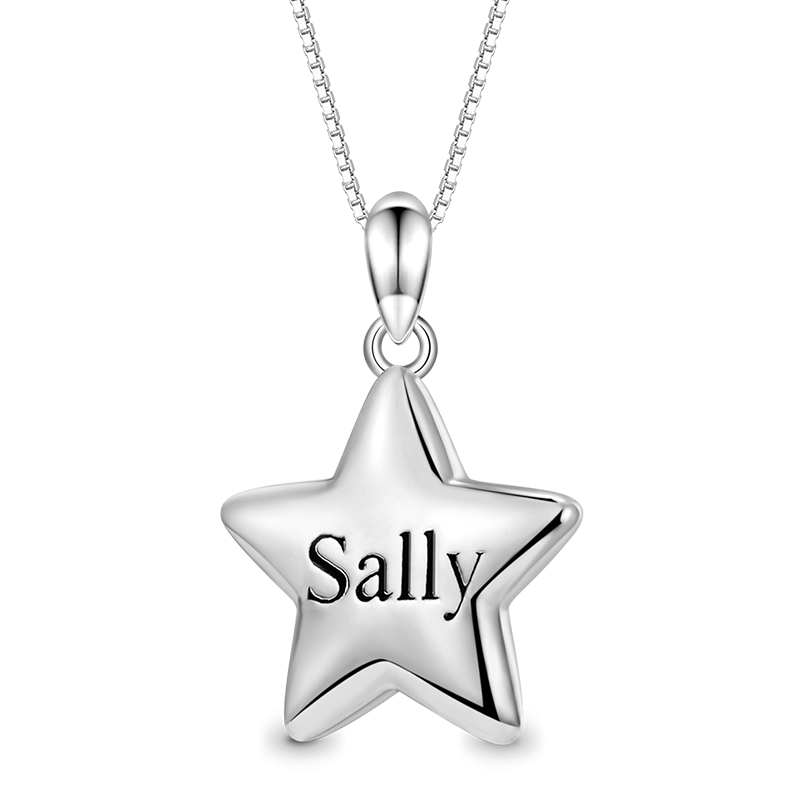 Gnoce Engravable Star Necklaces