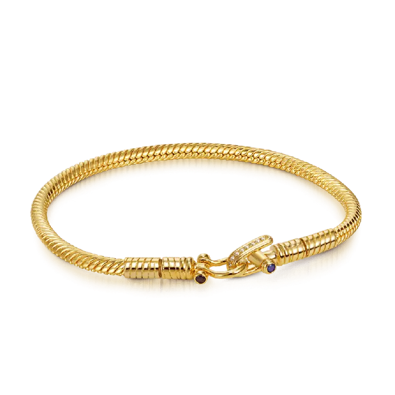 Gnoce Foldover Buckle Basic Snake Chain Bracelets