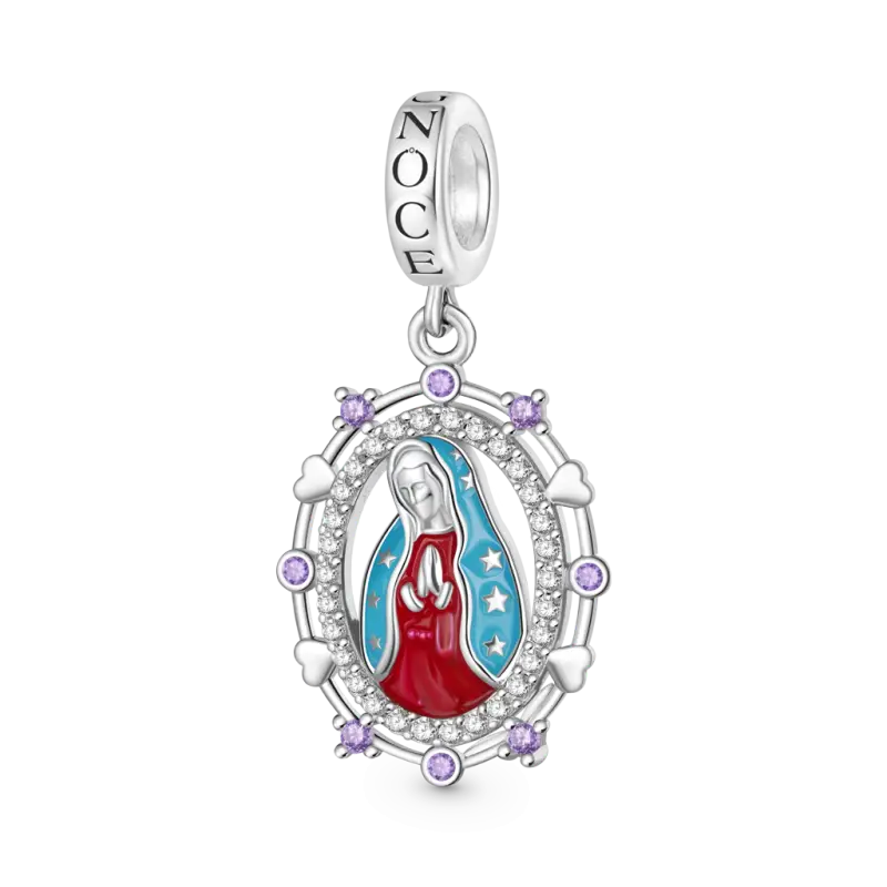 Gnoce Religious Virgin Mary Birthstone Pendant Dangle Charm