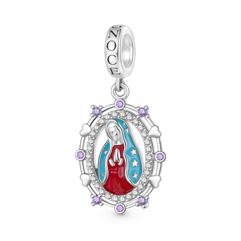 Gnoce Religious Virgin Mary Birthstone Pendant Dangle Charm