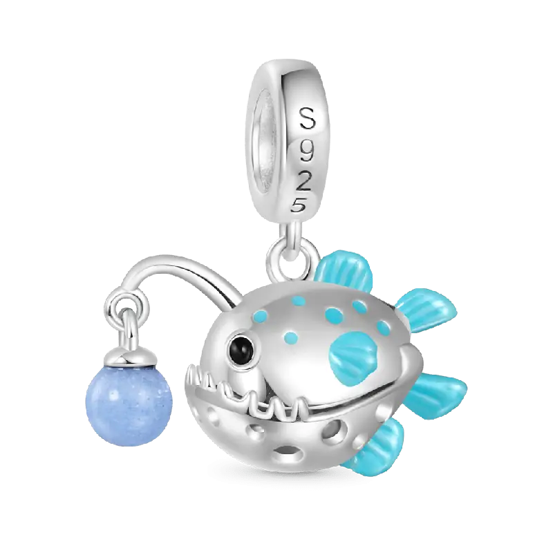 Gnoce Anglerfish Glow-in-the-Dark Pendant Dangle Charm