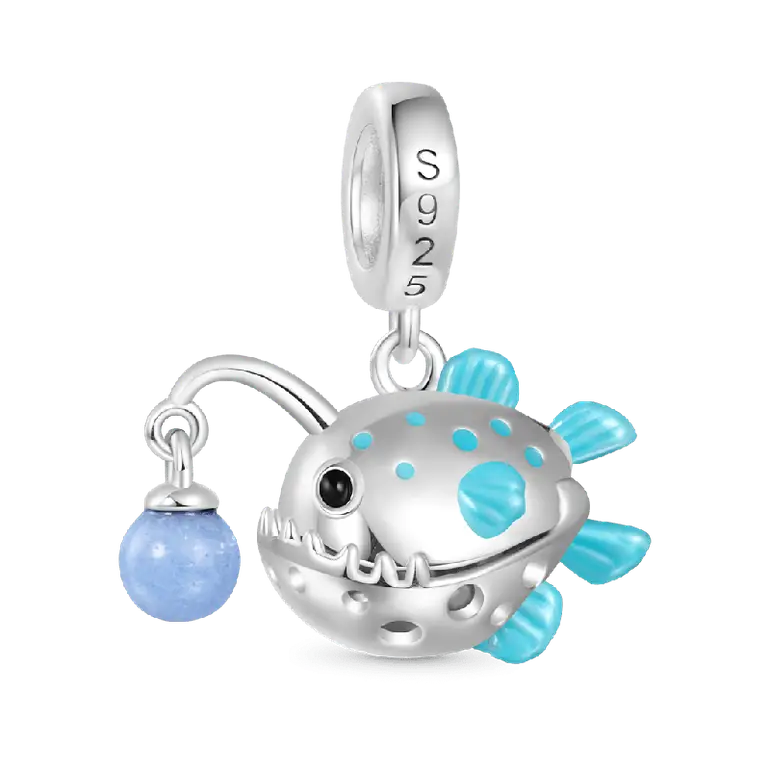Gnoce Anglerfish Glow-in-the-Dark Pendant Dangle Charm