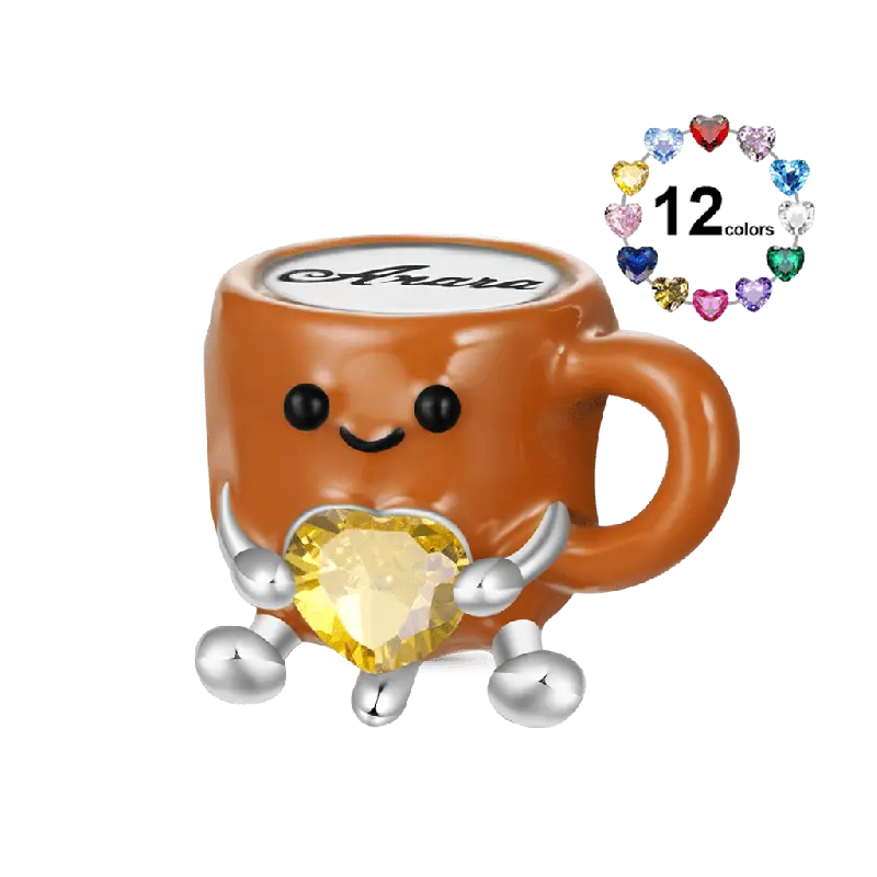 Gnoce Engravable Coffee Cup Embraces Love Charm