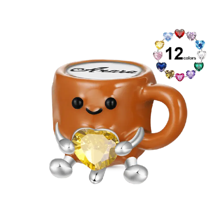 Gnoce Engravable Coffee Cup Embraces Love Charm