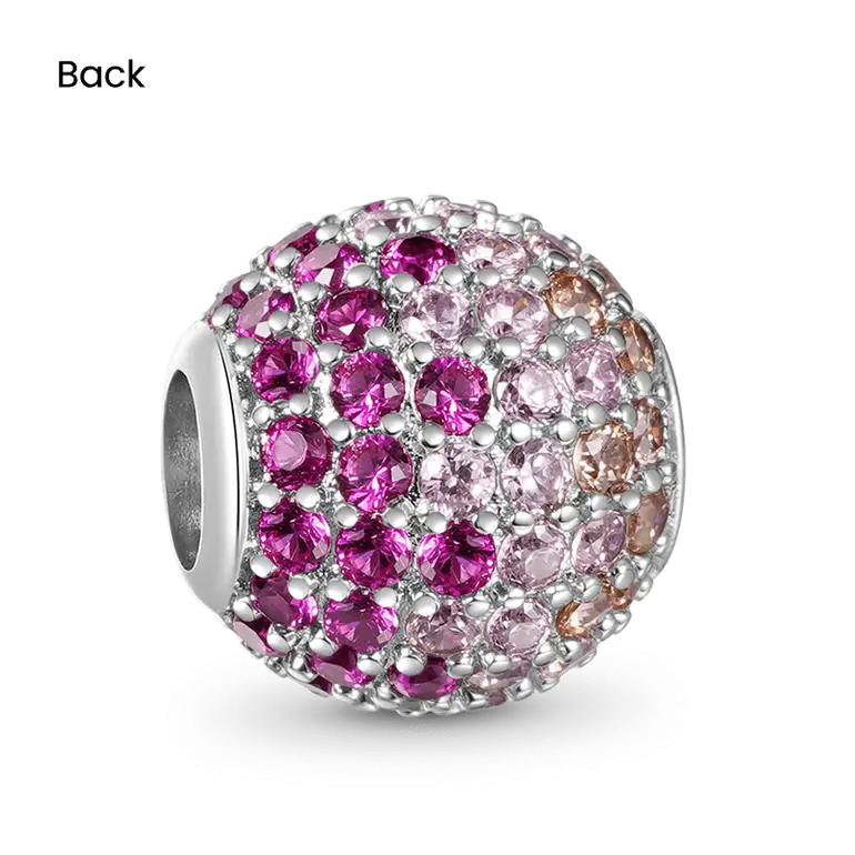 Gnoce Pink Champagne Rose Ombre Charm