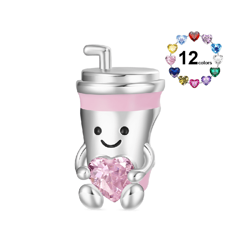 Gnoce Fun Coffee-To-Go Cup Pink Embraces Love Charm