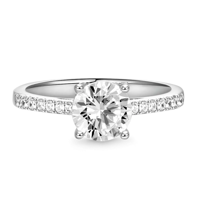 Gnoce Sky Blue Three-Stone Engagement Ring