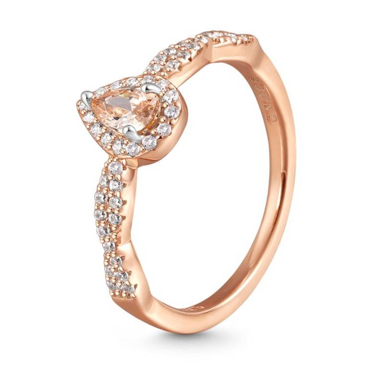 Gnoce Twisted Teardrop Promise Ring