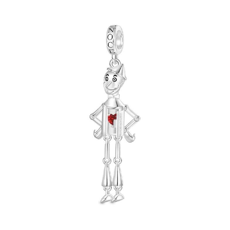 Gnoce The Wonderful Wizard of Oz Openable Heart Tin Woodman Pendant Dangle Charm