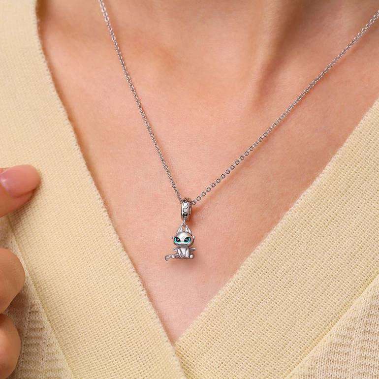 Gnoce How to Train Your Dragon Light Fury Pendant Dangle Charm