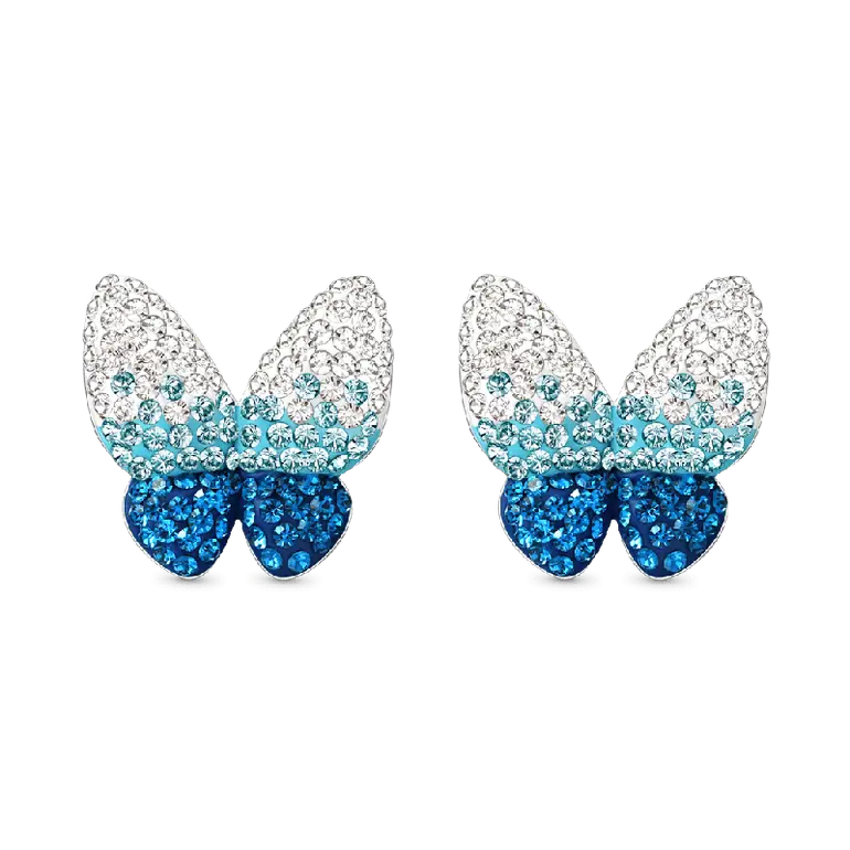 Gnoce Blue Gradient Butterfly Earrings
