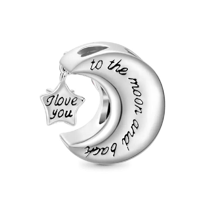 Gnoce Purple Star Moon Glow-in-the-Dark Charm