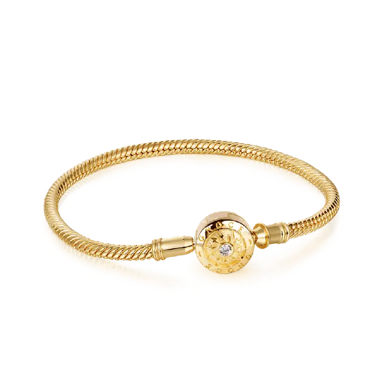 18K Gold Plated Classic 925 Sterling Silver Bracelets