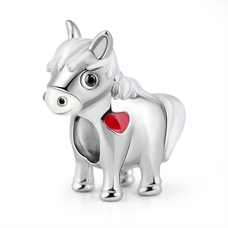 Horse 925 Sterling Silver Charm Bead