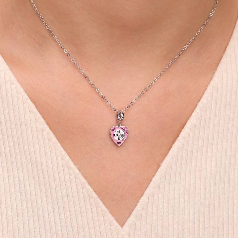 Gnoce Expressing Love Heart-shaped Pointer Pendant Dangle Charm