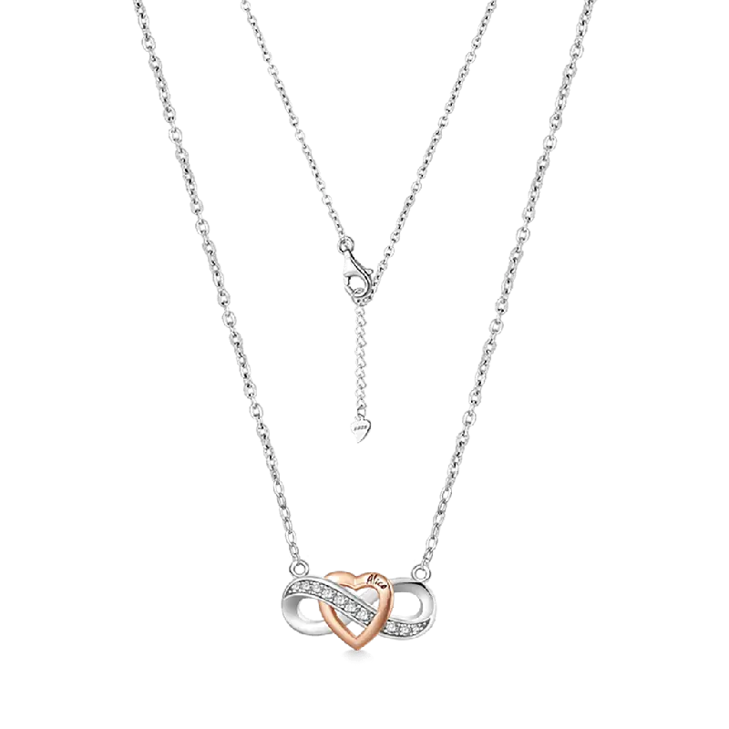 Gnoce Sparkling Infinite Love Engravable Necklaces