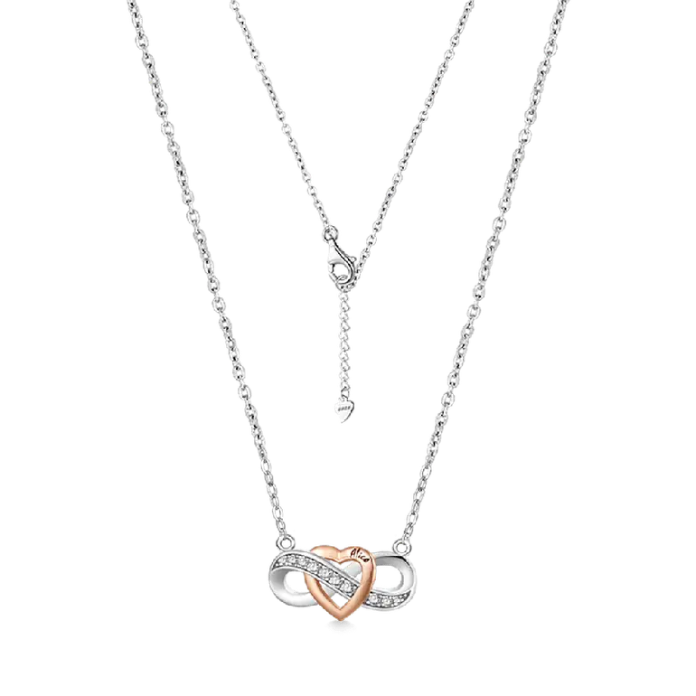 Gnoce Sparkling Infinite Love Engravable Necklaces