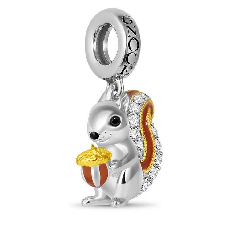 Squirrel Charm Pendant 925 Sterling Silver