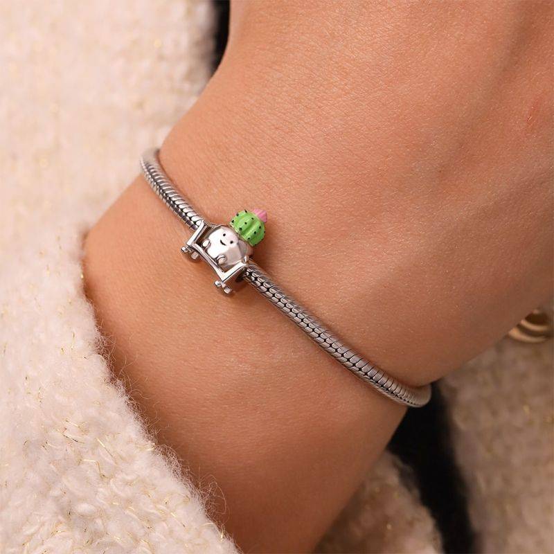 Gnoce Cactus Pot Rocking Chair Charm