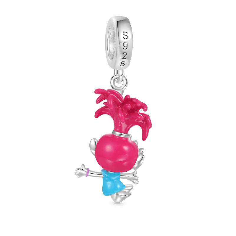 Gnoce Trolls Dancing Poppy Pendant Dangle Charm