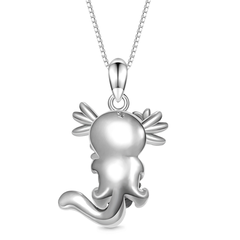 Gnoce Embrace Love Sakura Mexican Axolotl & Baby Necklaces