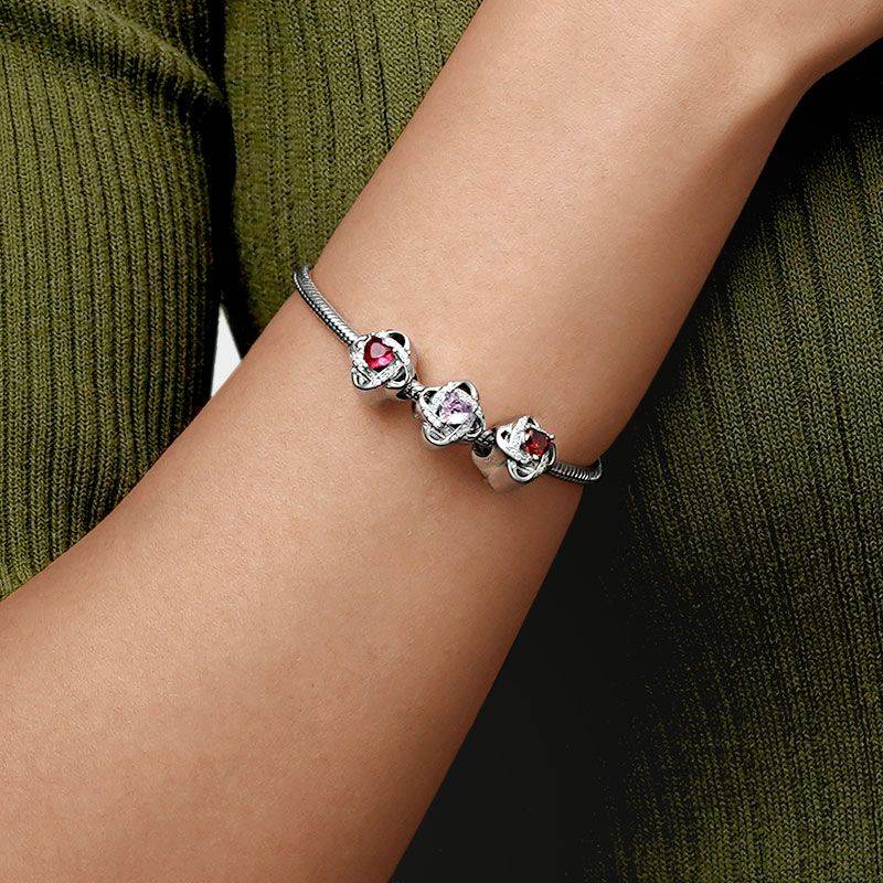 Gnoce Lucky Knot Birthstone Charm