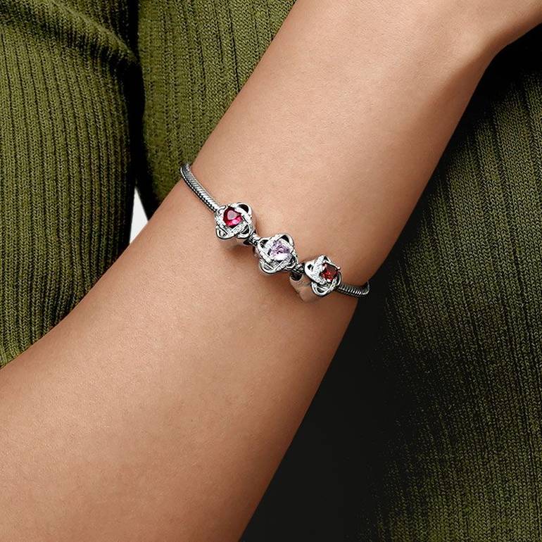 Gnoce Lucky Knot Birthstone Charm