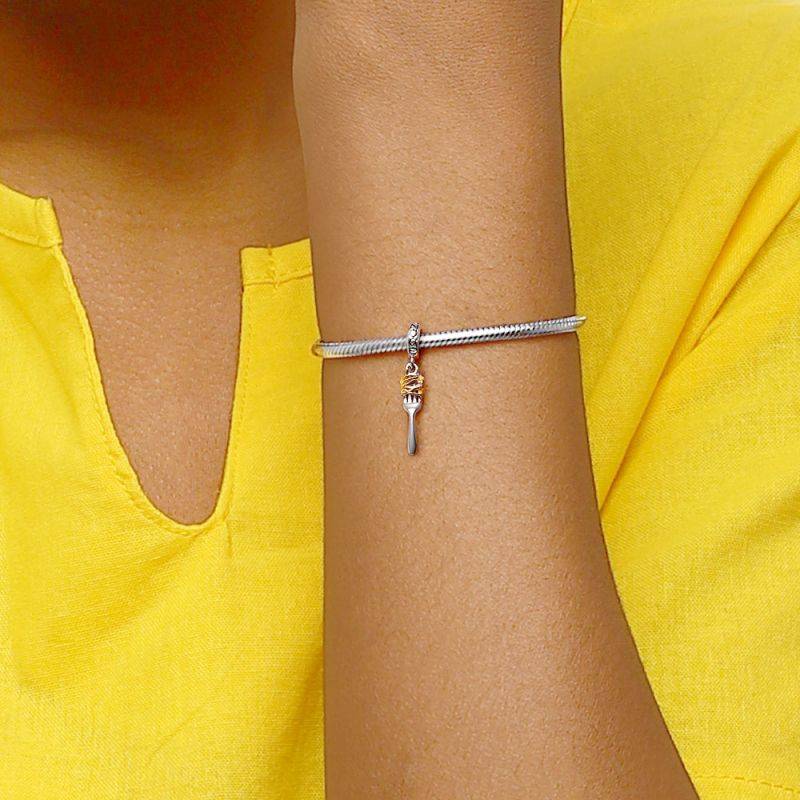 Gnoce Fork & Pasta Pendant Dangle Charm