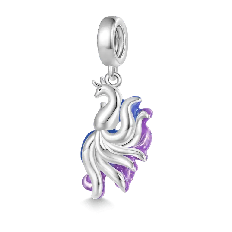 Gnoce Nine Tailed Fox Pendant Dangle Charm