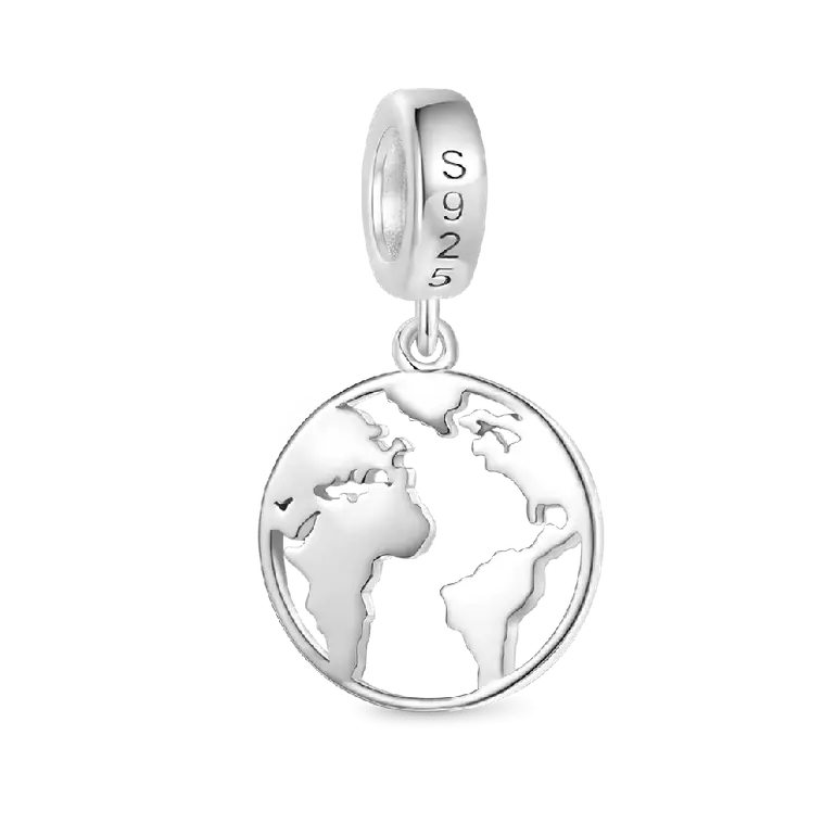 Gnoce Sparkling Earth Pendant Dangle Charm