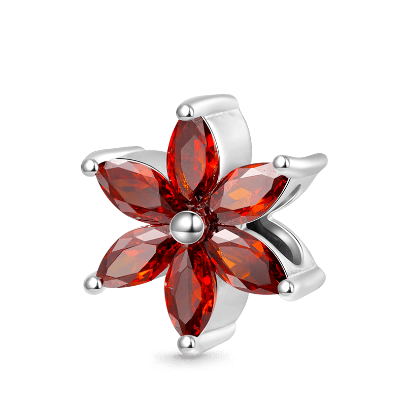 Gnoce Snowflake Birthstone Charm