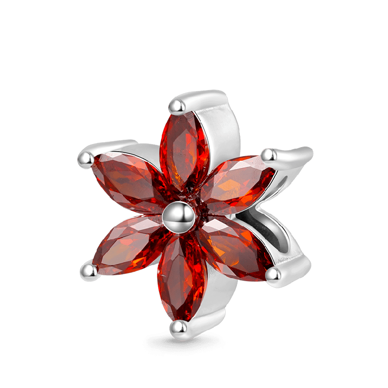 Gnoce Snowflake Birthstone Charm