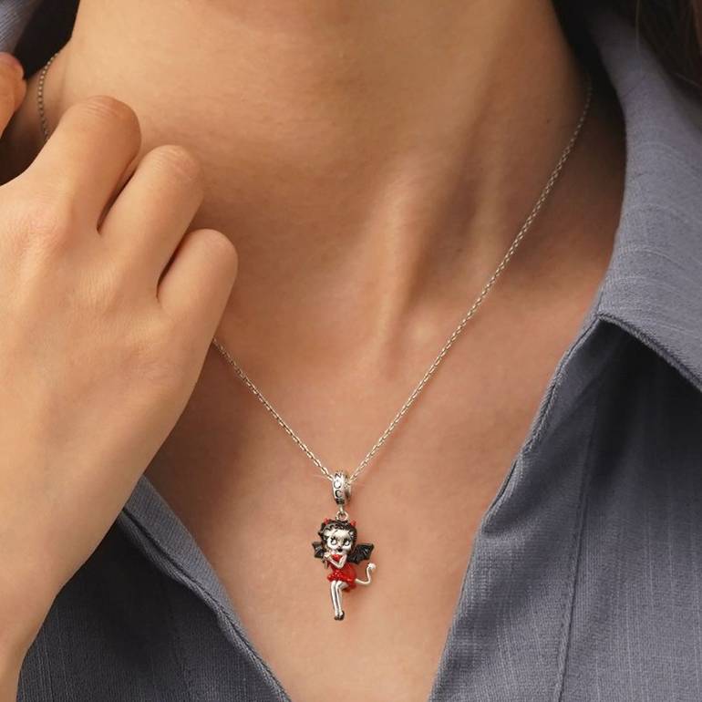 Gnoce Halloween Little Devil Betty Boop Pendant Dangle Charm