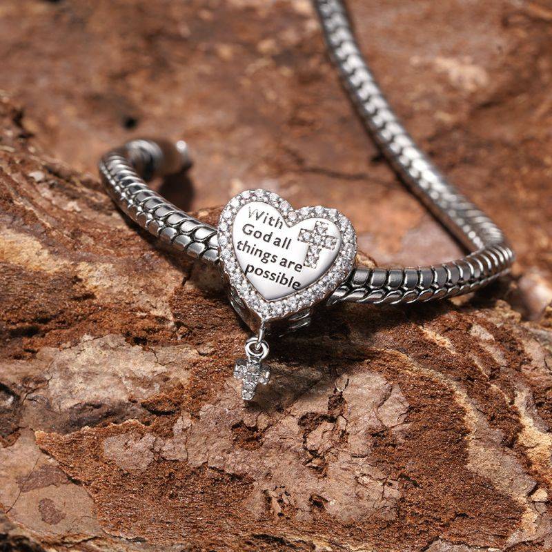 Gnoce Double-Sided Devotion Heart Charm