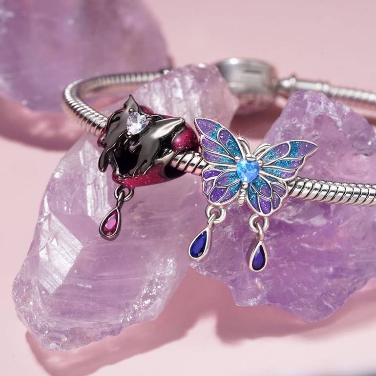 Gnoce Blue Morpho Butterfly Charm