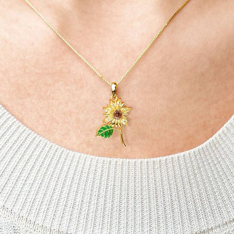 Gnoce Sparkling Sunflower Necklaces