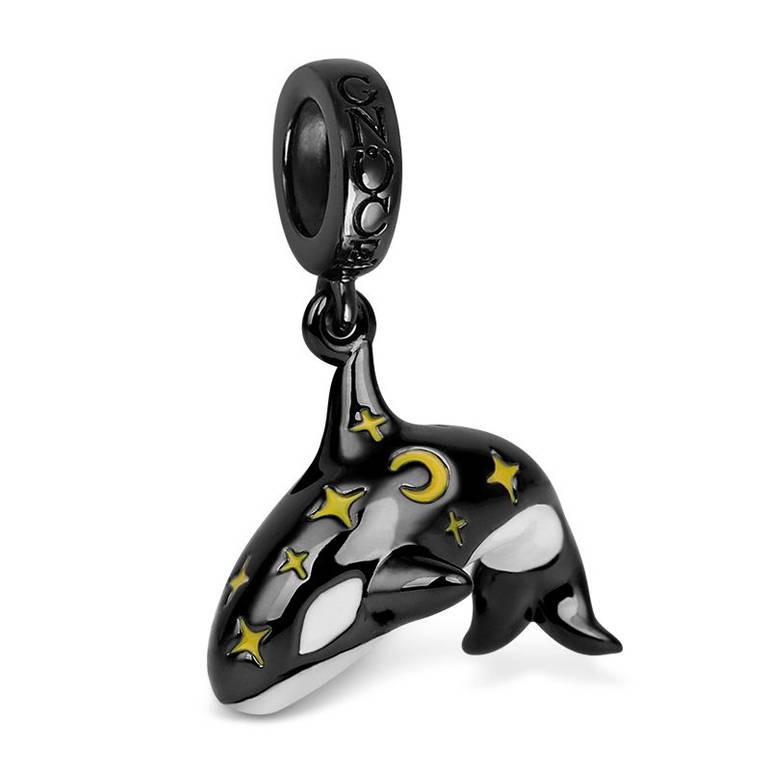 Star Killer Whale Charm Pendant 925 Sterling Silver
