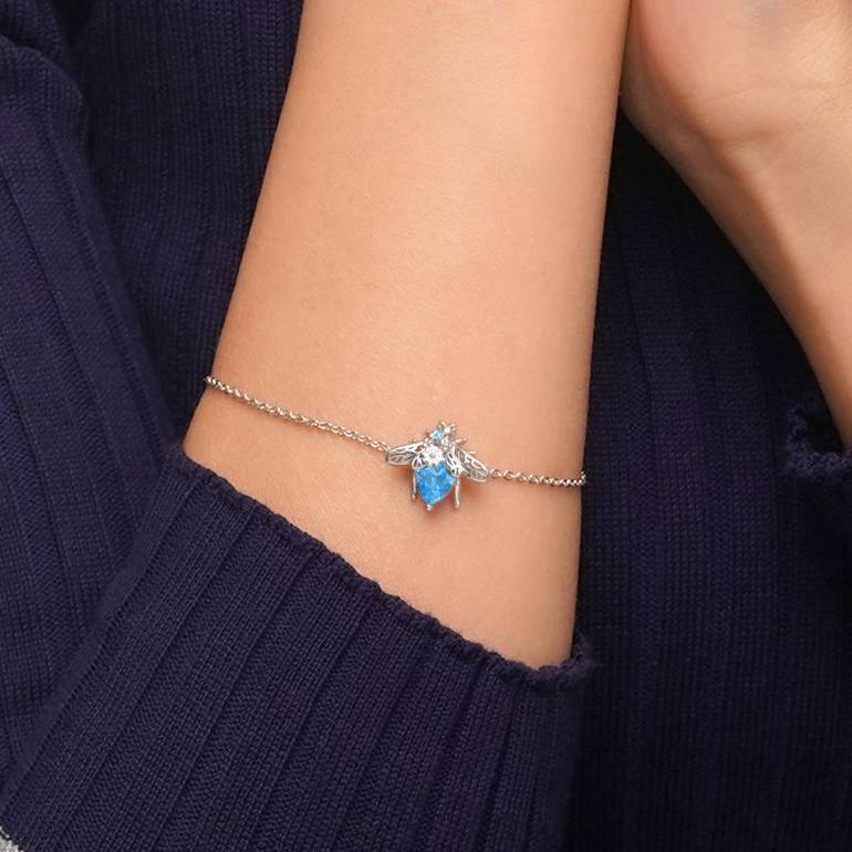 Gnoce Adjustable Blue Bee Bracelets