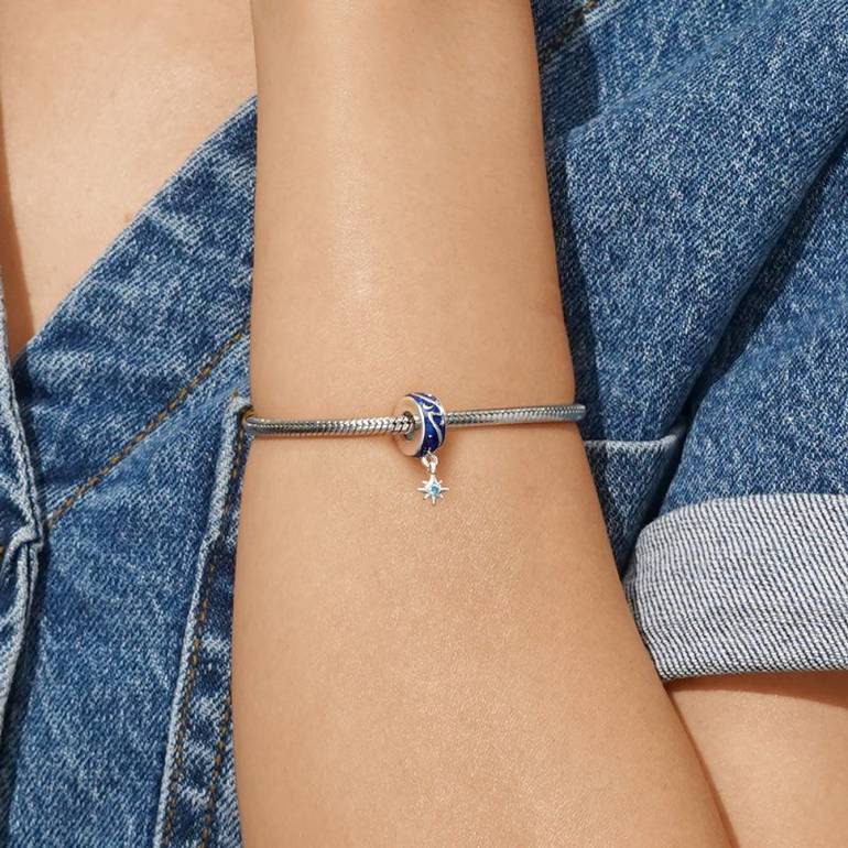 Gnoce Blue Starry Sky Stopper Charm