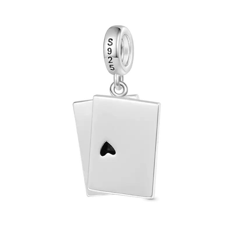 Gnoce Ace of Spades Playing Card Pendant Dangle Charm
