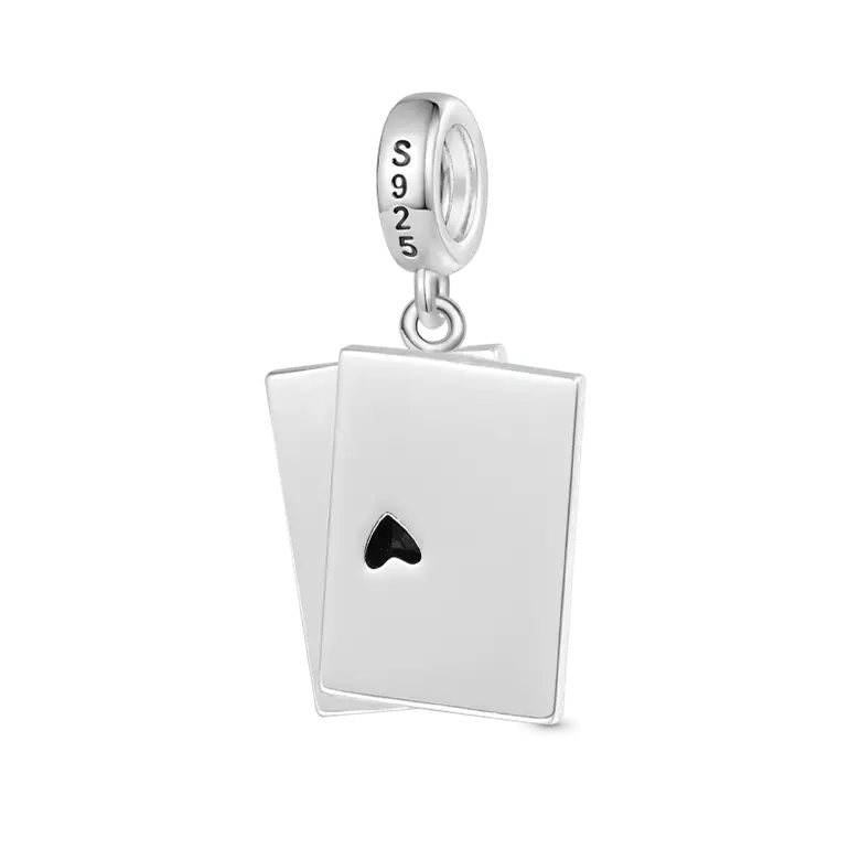 Gnoce Ace of Spades Playing Card Pendant Dangle Charm