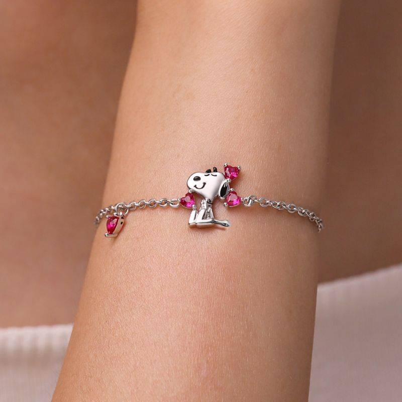 Gnoce Peanuts Snoopy Love Heart Adjustable Bracelets