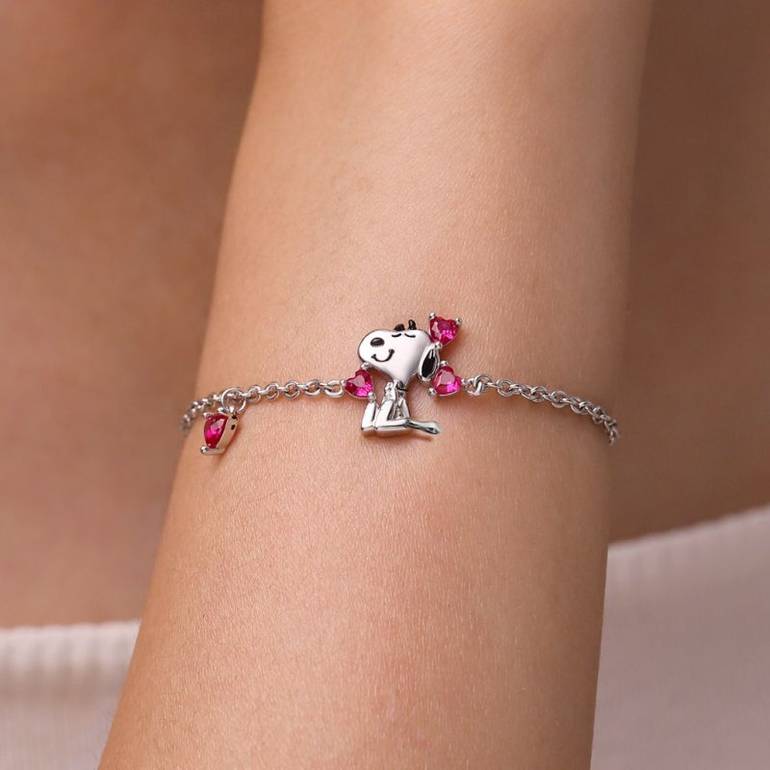 Gnoce Peanuts Snoopy Love Heart Adjustable Bracelets