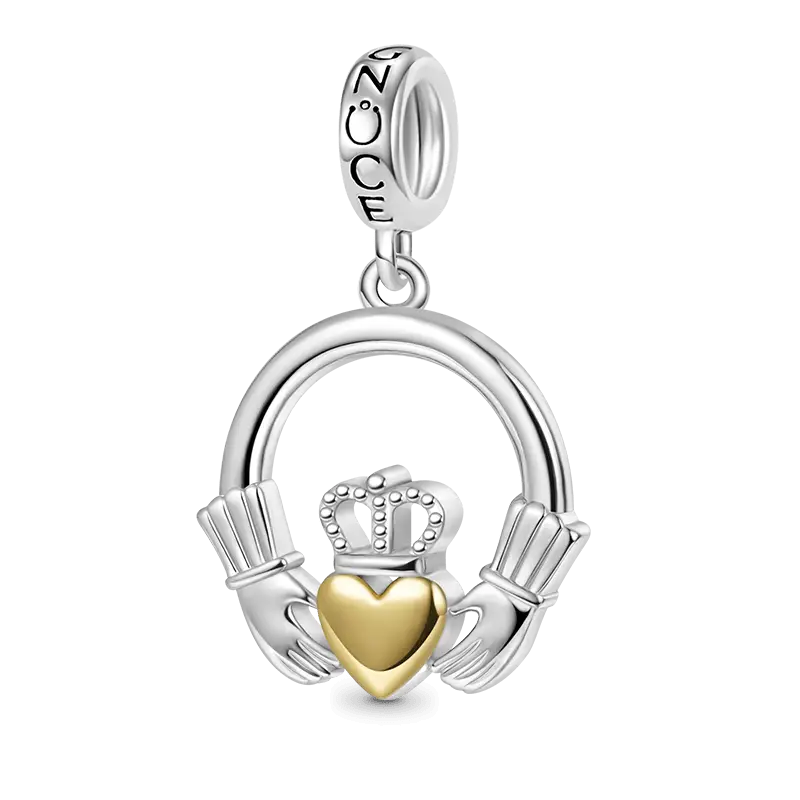 Gnoce Claddagh Pendant Dangle Charm