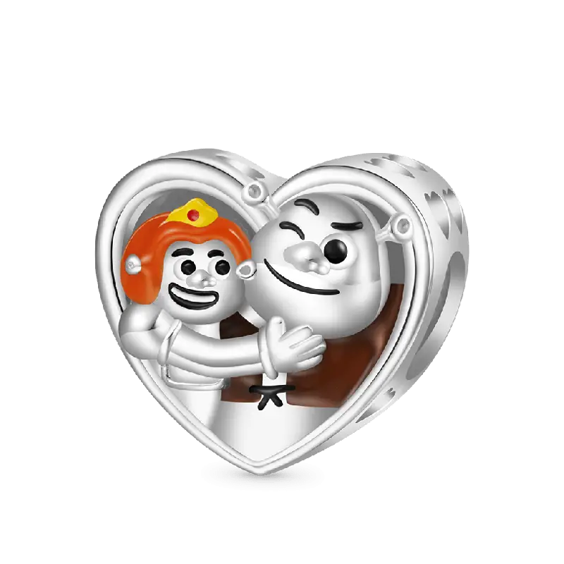 Gnoce Shrek & Fiona Heart Charm