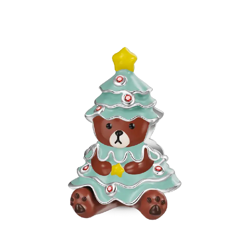 Gnoce Cute Bear Christmas Tree Charm
